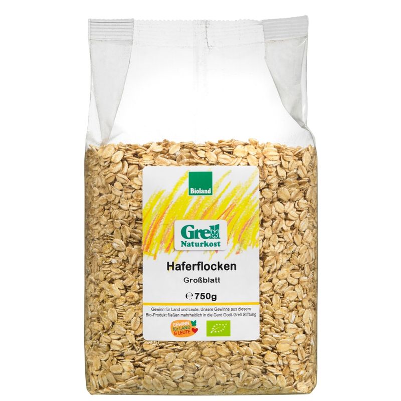 Grell Naturkost Haferflocken Großblatt - Produktbild
