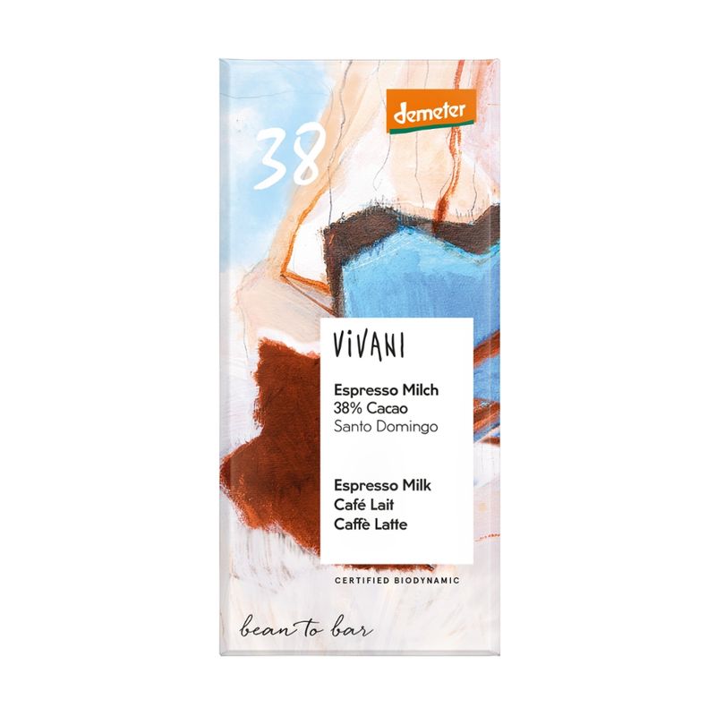 Vivani Espresso Milch 38 % Cacao Santo Domingo - Produktbild