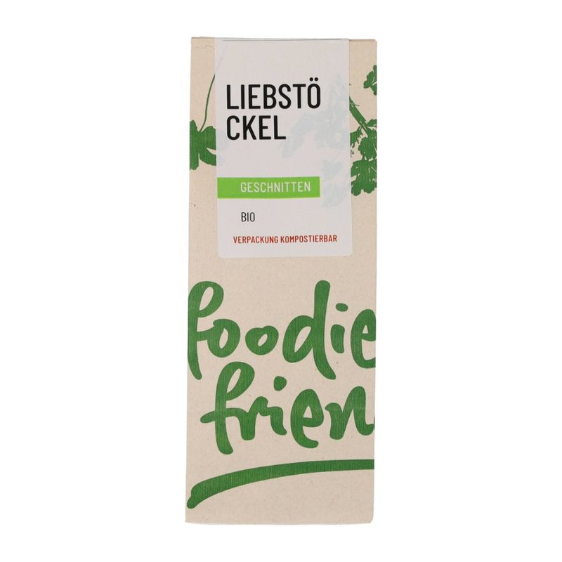 foodie & friends BIO Liebstöckel geschnitten in einer kompostierbaren Tüte - Produktbild