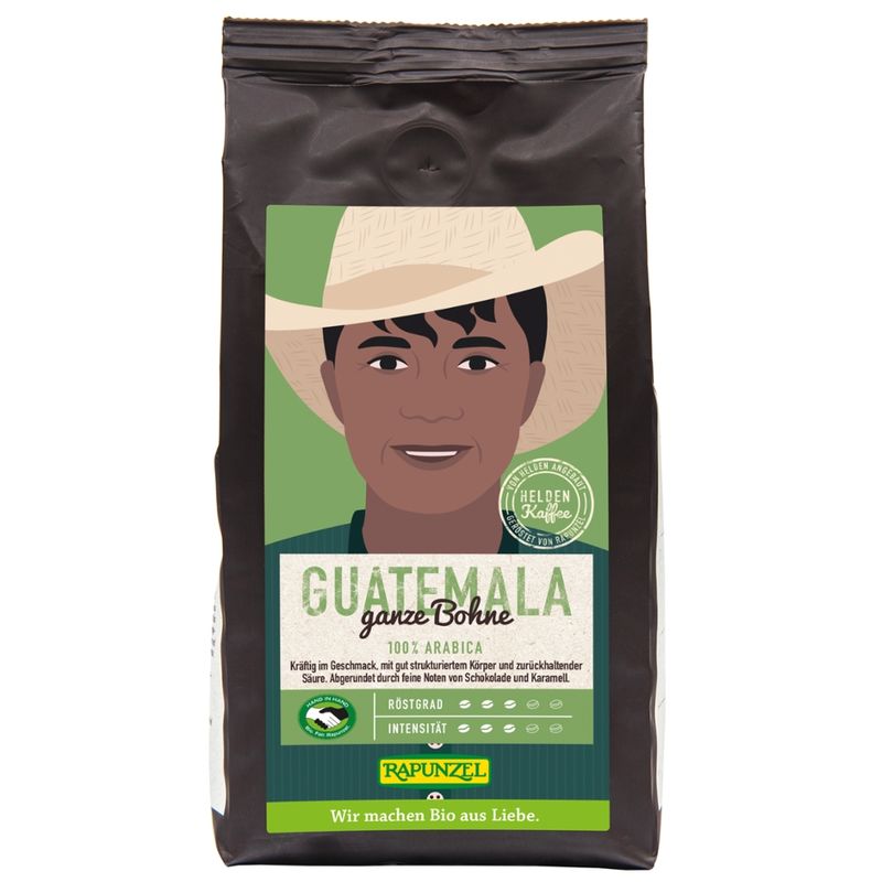 Rapunzel Heldenkaffee Guatemala, ganze Bohne HIH - Produktbild