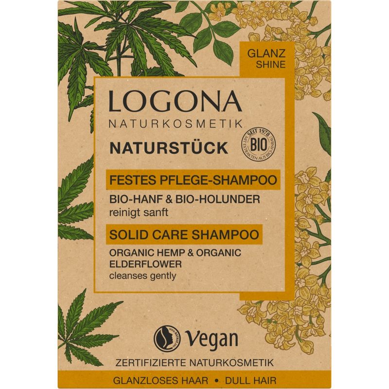 Logona Festes Pflege Shampoo Bio-Hanf & Bio-Holunder - Produktbild