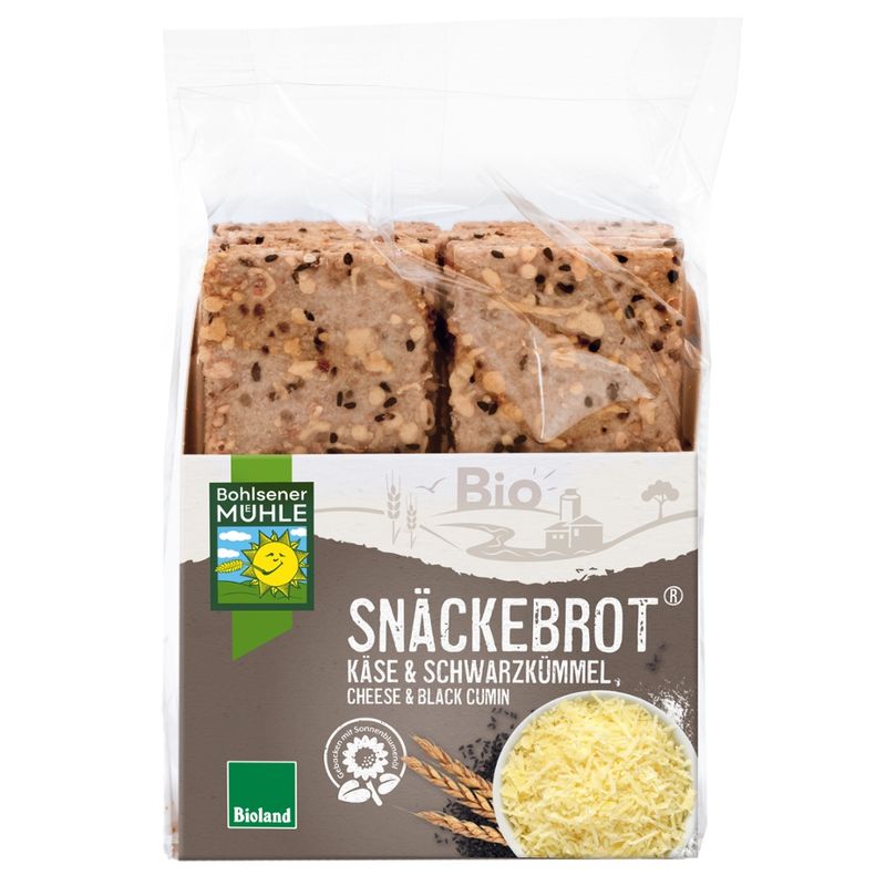 Bohlsener Mühle Snäckebrot Käse & Schwarzkümmel - Produktbild