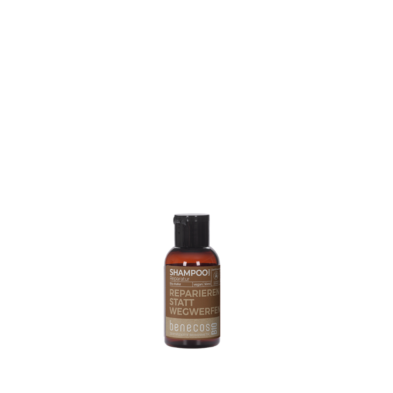 benecos benecosBIO Mini Shampoo Reparatur BIO-Hafer - DAS MACHT DIE HAARE SCHÖN - Produktbild