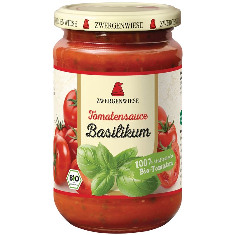 Zwergenwiese Tomatensauce Basilikum - Produktbild