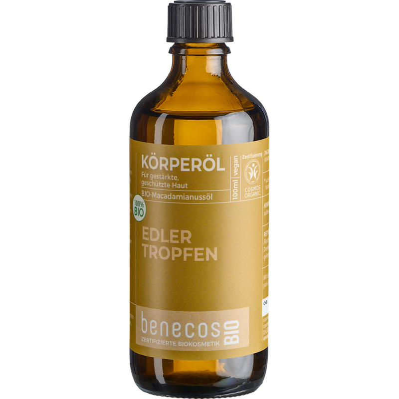 benecos benecosBIO Körperöl Bio-Macadamianussöl - EDLER TROPFEN - Produktbild
