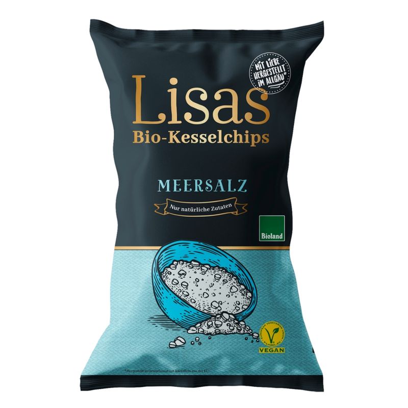 Lisas Bio-Kesselchips Lisas Bio-Kesselchips Meersalz 50g - Produktbild