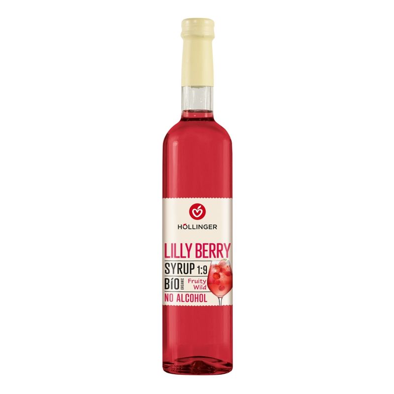 IMS Höllinger Bio Lilly Berry Cocktailsirup 500ml Glas Flasche - Produktbild