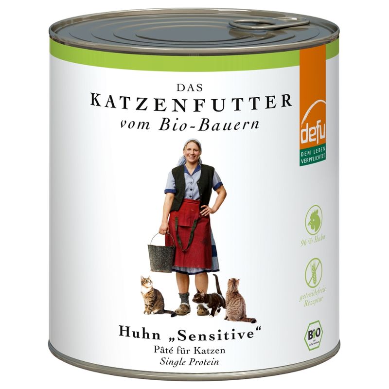 defu - Das Tierfutter vom Bio-Bauern Katze Huhn "Sensitive" - Produktbild