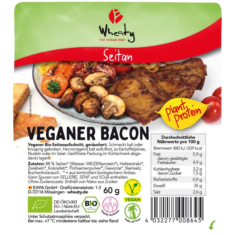 Wheaty Wheaty Veganer Bacon - Produktbild