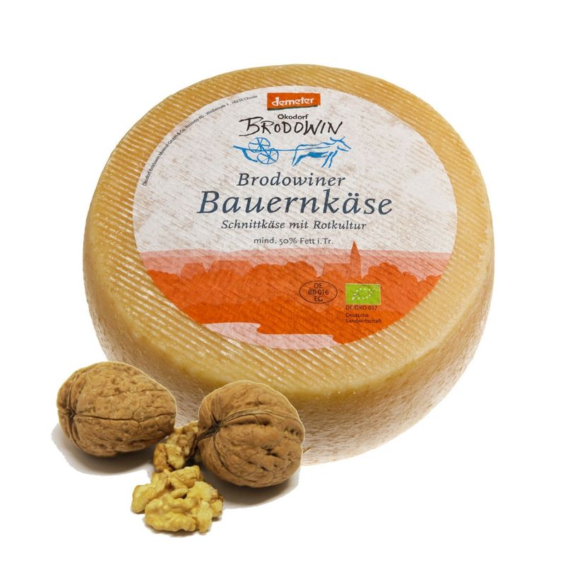 Ökodorf Brodowin Demeter Brodowiner Bauernkäse Walnuß, 1,8 kg - Produktbild