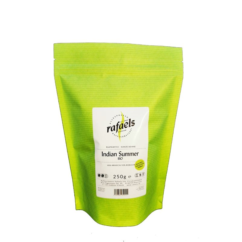Rafaels Rafaels Indian Summer BIO 250g, Röstkaffee, ganze Bohnen - Produktbild