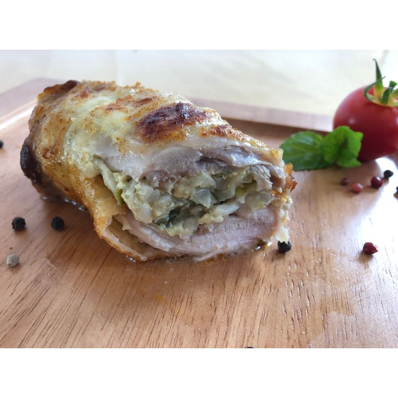 Freiländer Bio Geflügel Hähnchenroulade aus der Oberkeule, mit Haut, frisch, gewürzt - Produktbild