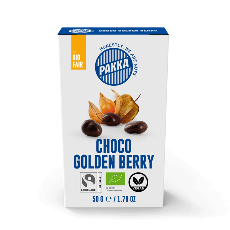 Pakka Choco Golden Berry, Bio & Fairtrade, 50g - Produktbild
