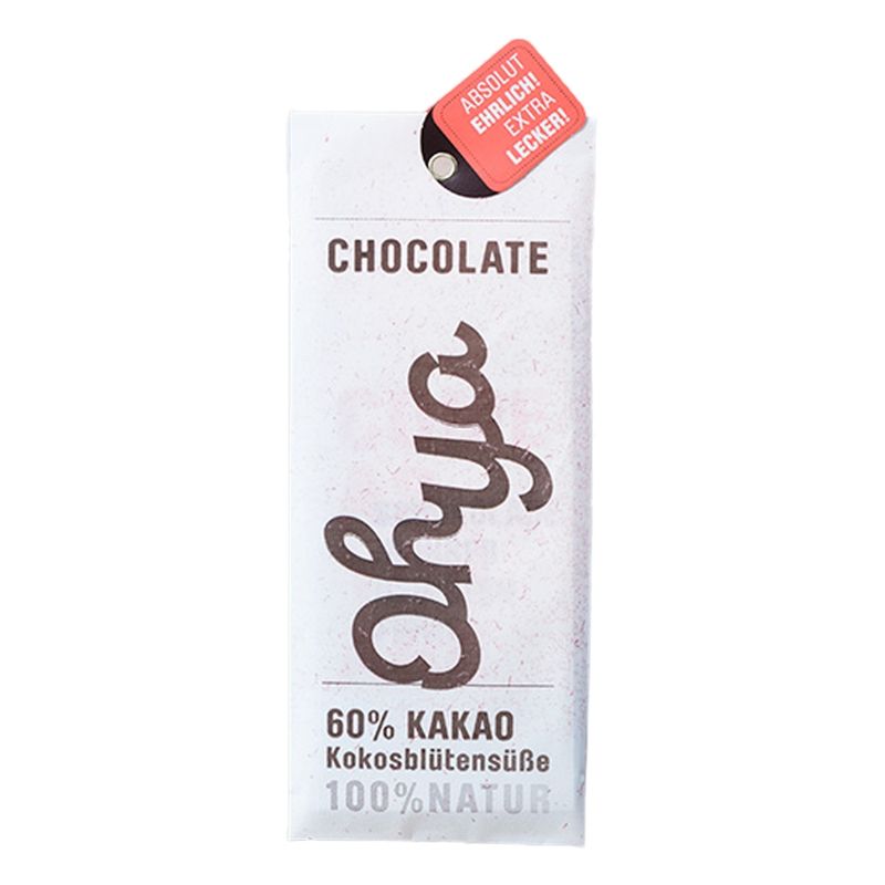 ChocQlate Bio Schokolade Ohya pur, Kakao 60% , 70g - Produktbild