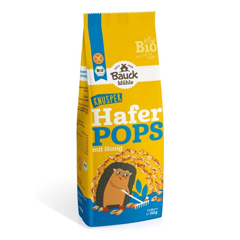 Bauck Mühle Haferpops mit Honig glutenfrei Bio - Produktbild
