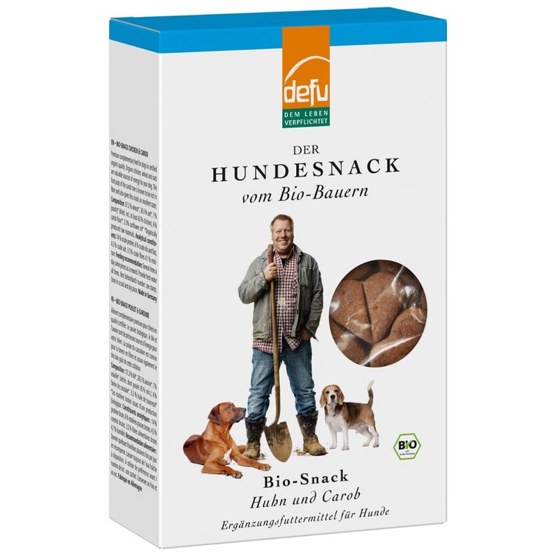 defu - Das Tierfutter vom Bio-Bauern Hund Bio-Snack Huhn & Carob - Produktbild