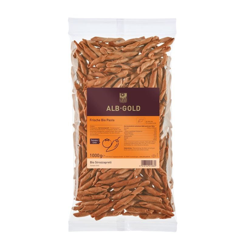 ALB-GOLD ALB-GOLD Frische Bio Strozzapreti Tomate / Chili 1 KG - Produktbild