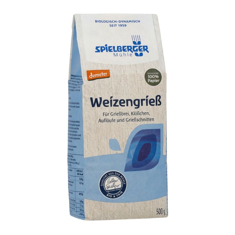 Spielberger Mühle Weizengrieß, demeter - Produktbild