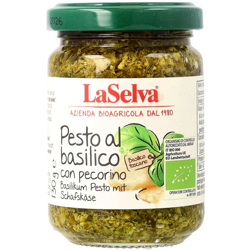 LaSelva Basilikum Pesto mit Schafskäse - Basilikum Würzpaste - Produktbild