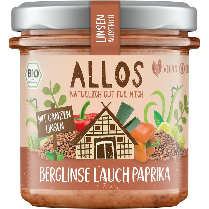 Allos Linsen Aufstrich Berglinse Lauch Paprika - Produktbild