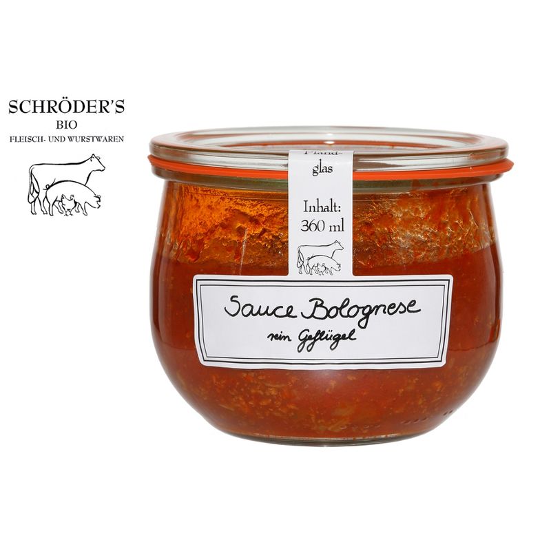 Schröder's Bio Fleisch- und Wurstwaren Geflügel Sauce Bolognese 400 ml - Produktbild