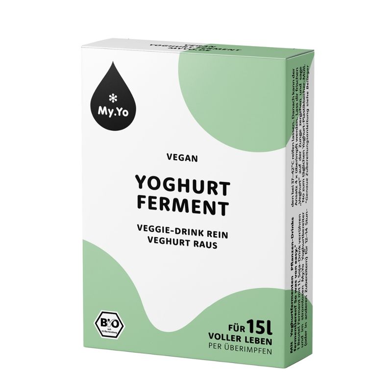 My.Yo Bio Yoghurt Ferment Vegan, zur Herstellung von je 1L Joghurt, Inhalt: 3 Beutel à 5g - Produktbild