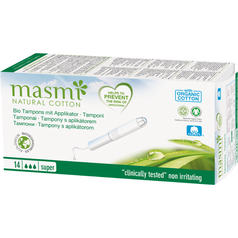 MASMI ORGANIC CARE Bio Tampons Super mit Applikator aus 100% GOTS Bio Baumwolle MASMI - Produktbild