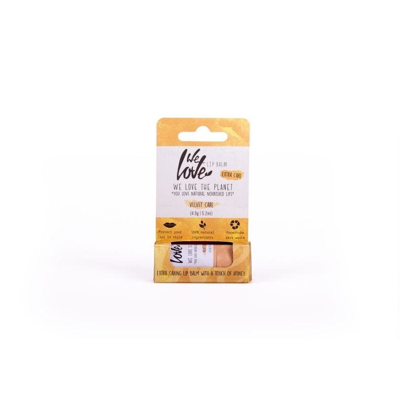We Love The Planet WLTP Natürlicher Lipbalm - VELVET CARE - Papertube im Blister - Produktbild