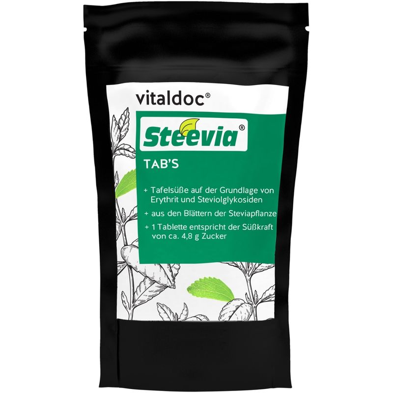 GESUND & Leben Reformqualität seit 1995 vitaldoc® Steevia TABS Nachfüllbeutel - Produktbild