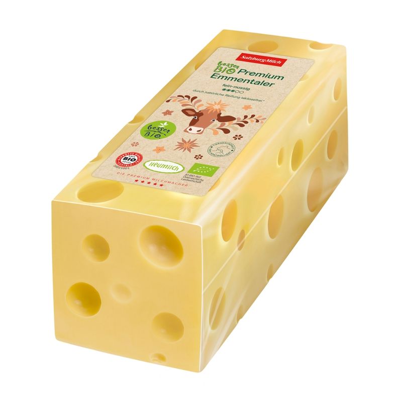 Besser Bio SalzburgMilch Premium Bio Emmentaler 45 % Stange ca. 2,5kg - Produktbild