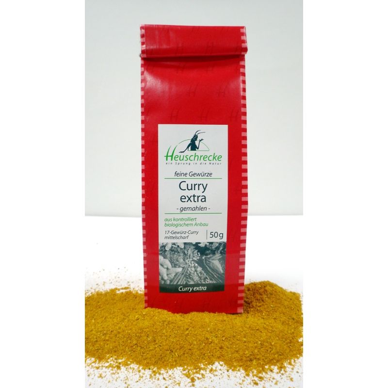 Heuschrecke Curry extra, gemahlen, Nachfüllbeutel, kbA - Produktbild