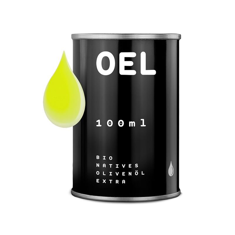 OEL  Sortenreines selbsterzeugtes biozertifiziertes Natives Koroneiki-Olivenöl Extra. - Produktbild