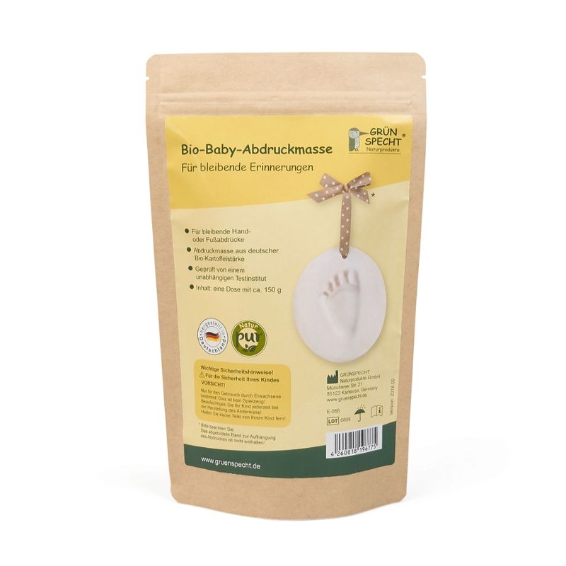 GRÜNSPECHT Naturprodukte Bio-Baby-Abdruckmasse, 1 Dose - Produktbild