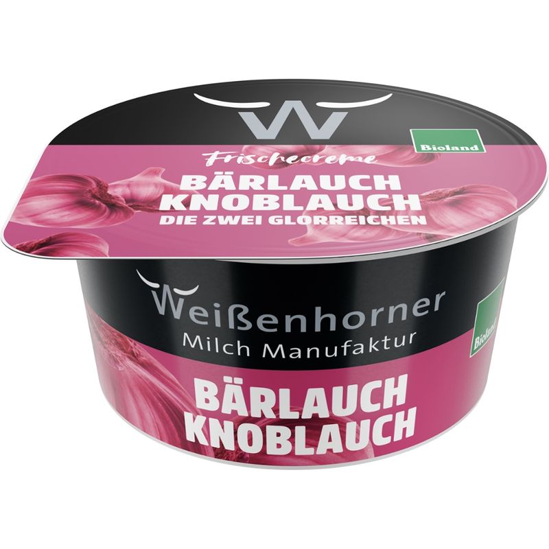 Weißenhorner Milch Manufaktur WH MM Bioland FrischeCreme Bärlauch-Knoblauch - Produktbild