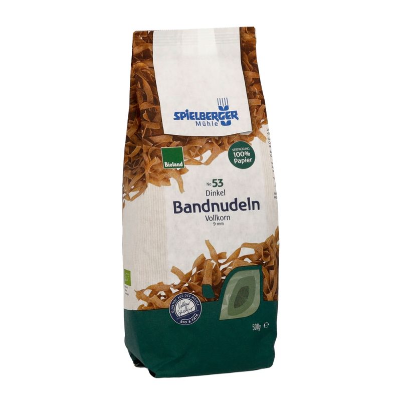 Spielberger Mühle Dinkel Bandnudeln, vollkorn, 9 mm, bioland - Produktbild