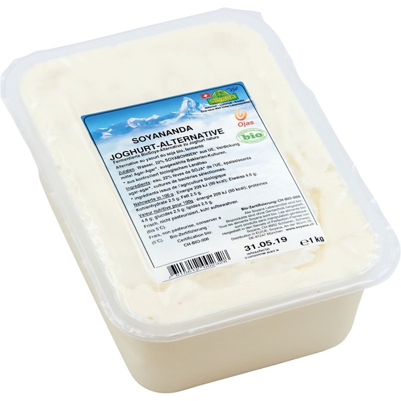Soyana Soyananda Joghurt Nature - vegane Alternative zu Joghurt aus fermentiertem BioSoya, 1kg - Produktbild