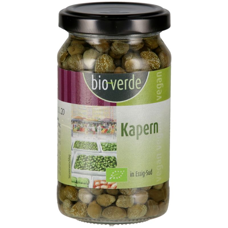 bio-verde Kapern in Essig-Sud 180 g, Abtropfgewicht 100 g - Produktbild