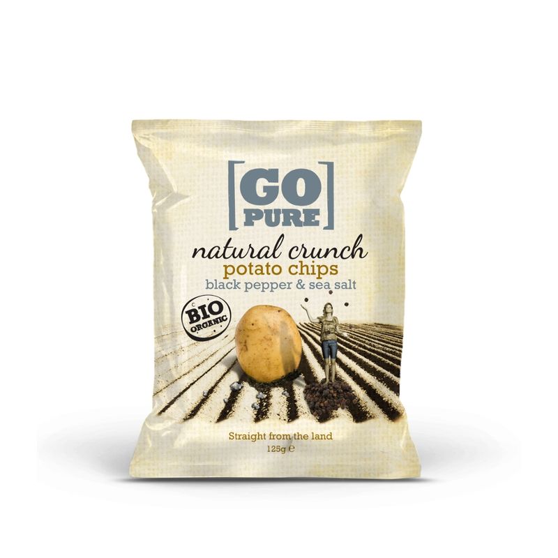 GoPure Natural crunch chips black pepper & sea salt - Produktbild