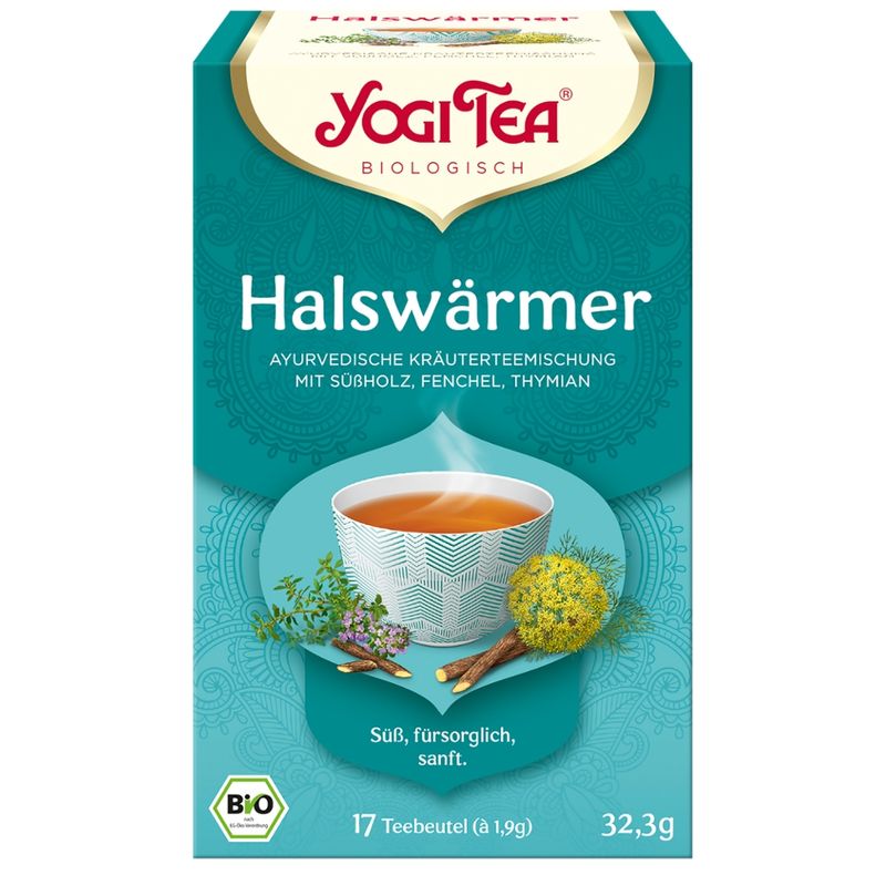 YOGI TEA Yogi Tea® Halswärmer, Bio - Kräutertee mit Süßholz, Fenchel & Thymian - Produktbild