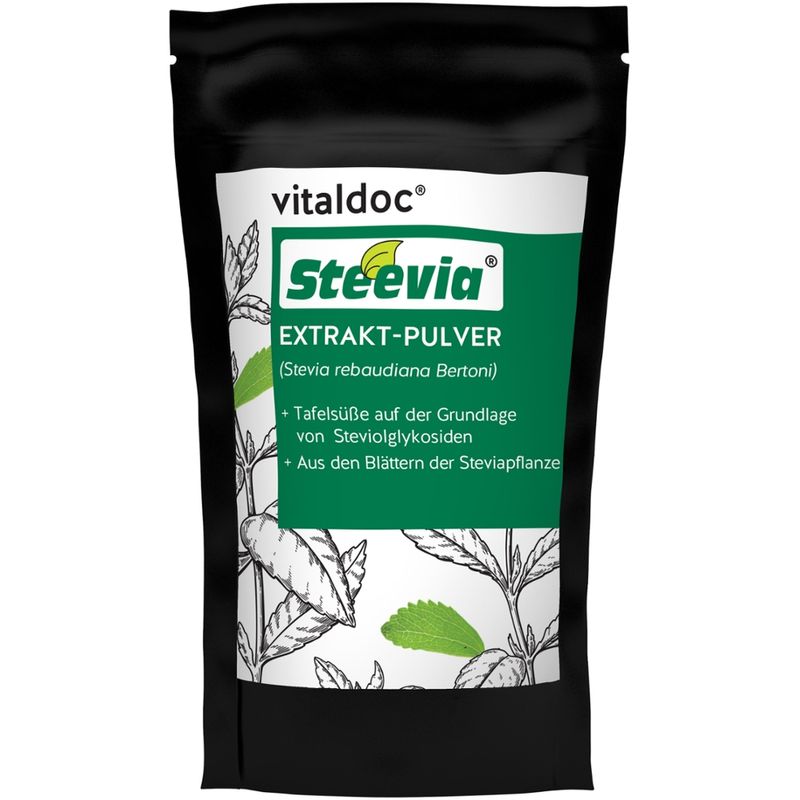 GESUND & Leben Reformqualität seit 1995 vitaldoc® Steevia EXTRAKT-PULVER Nachfüllbeutel - Produktbild