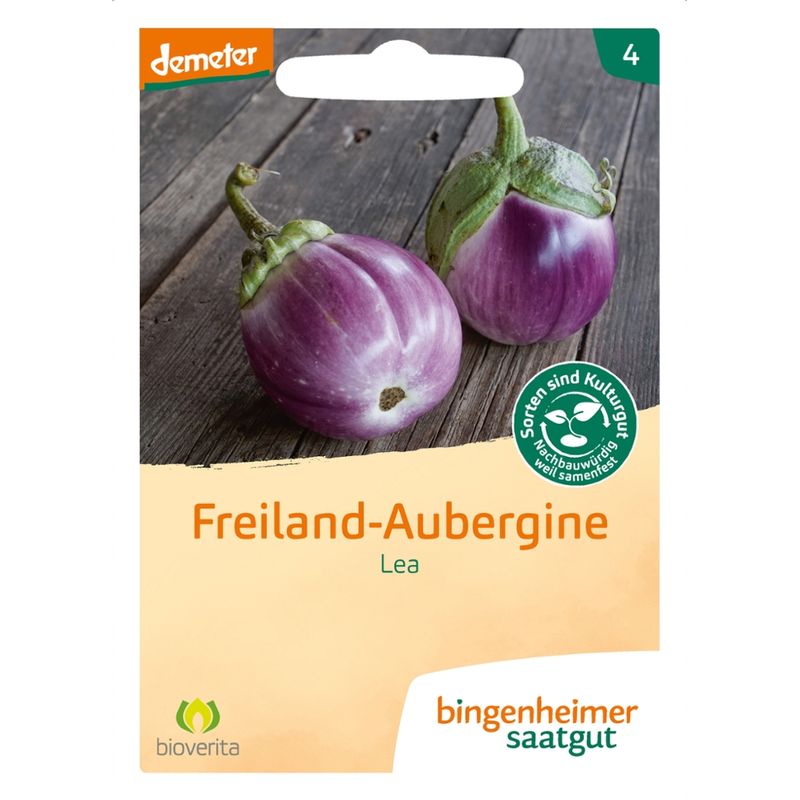 Bingenheimer Saatgut Lea - Aubergine (Saatgut) - Produktbild