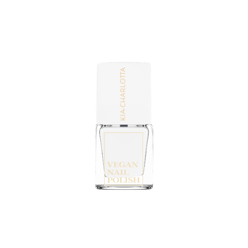 Kia-Charlotta Kia-Charlotta, Veganer Nagellack Seashell Seashell (Weiß), Bis zu 87% natürlich, 100% pflanzliche Lösungsmittel, Zertifiziert Vegan, Made in Germany, Premium Qualität, 5ml - Produktbild
