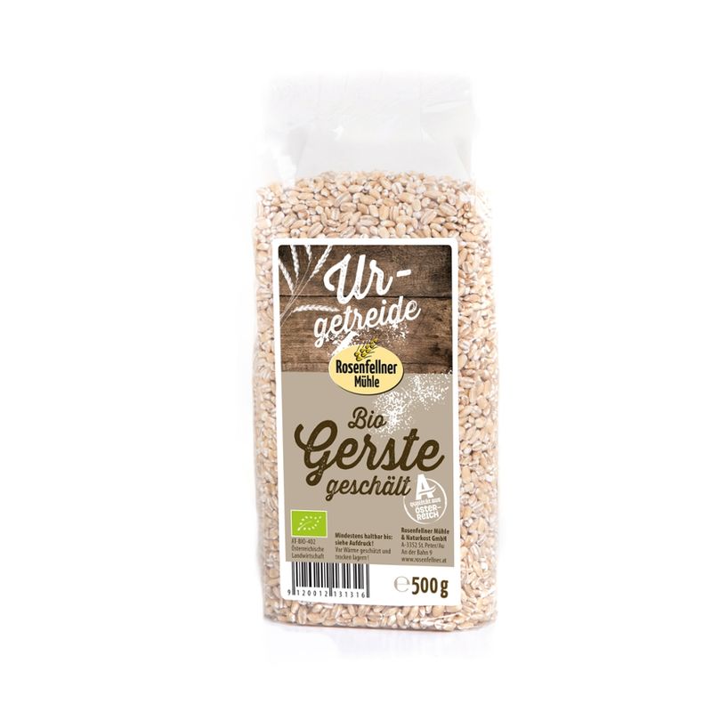 Rosenfellner Mühle & Naturkost Bio Gerste geschält URgetreide 500g - Produktbild