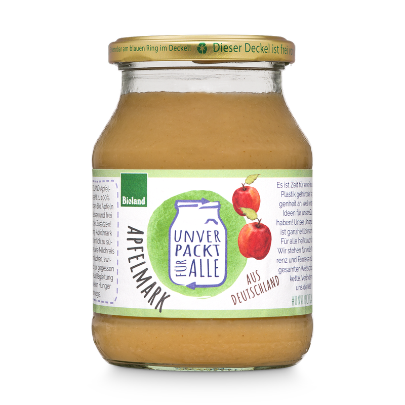 Unverpackt für alle Apfelmark, Bioland, MMP-gr, 500g - Produktbild