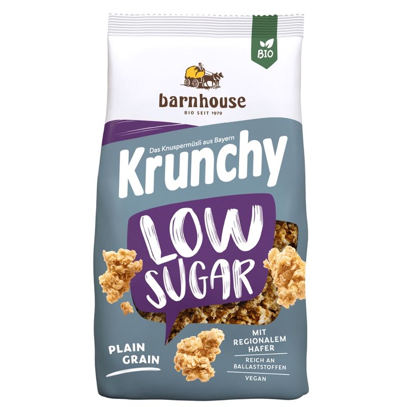 Barnhouse  Krunchy Low Sugar Plain Grain 375g - Produktbild