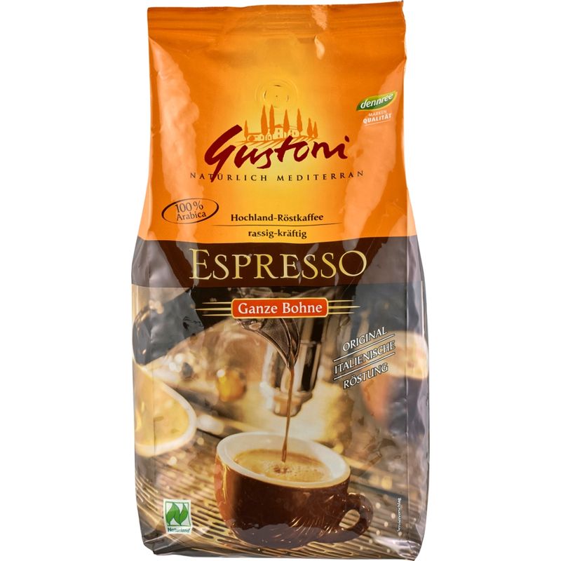 Gustoni Espresso, ganze Bohne, rassig-kräftig - Produktbild