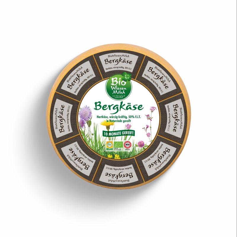 BioWiesenmilch Bio Wiesenmilch Bergkäse 10 Monate gereift - Produktbild