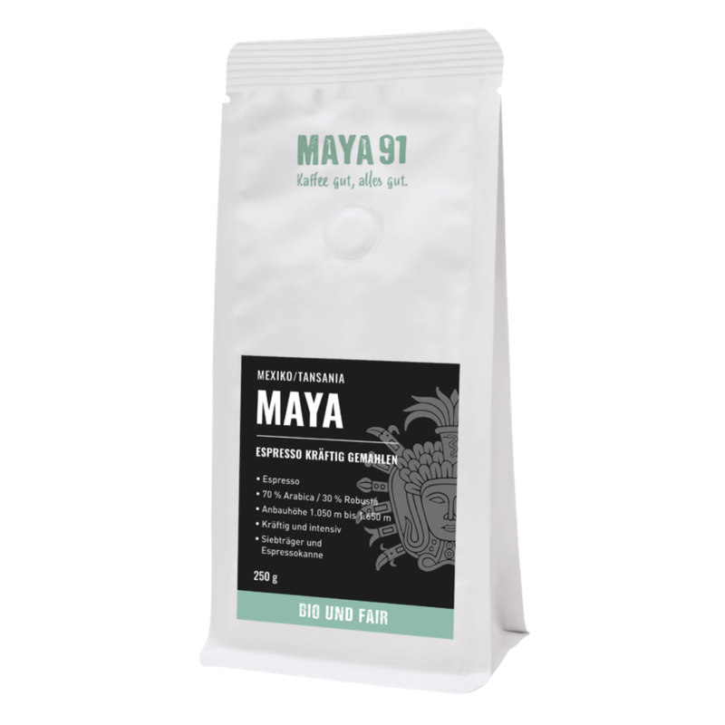MAYA Kaffee 1991  250g MAYA Espresso kräftig Gemahlen - Produktbild