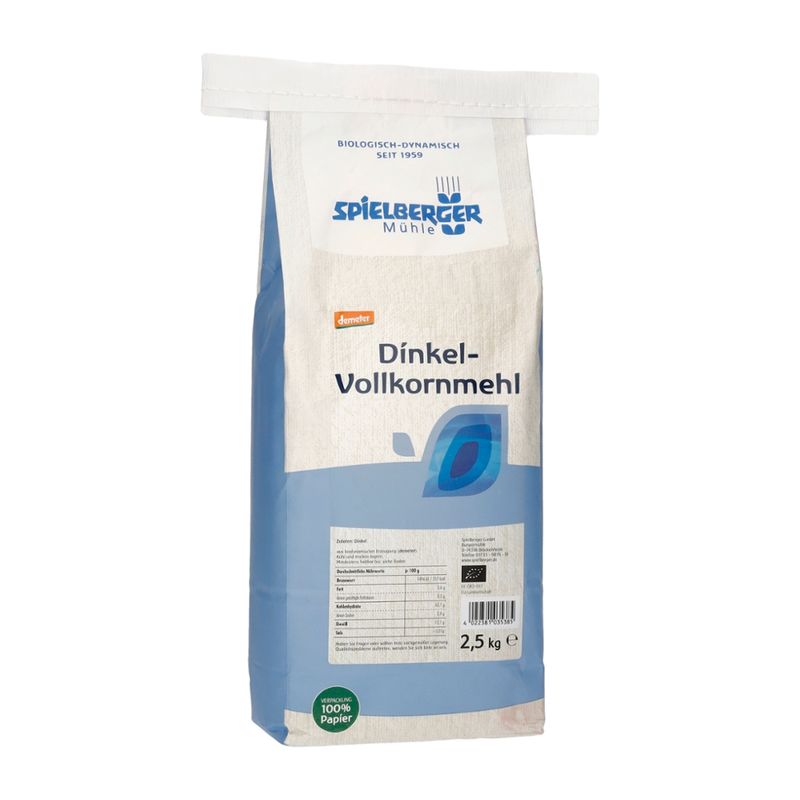 Spielberger Mühle Dinkel-Vollkornmehl, demeter – für Familien & Vorrat - Produktbild