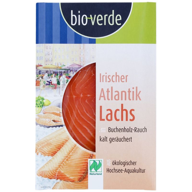 bio-verde Irischer Atlantik-Lachs geräuchert NATURLAND 100 g - Produktbild